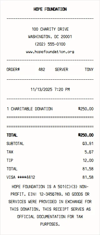 Donation Receipt