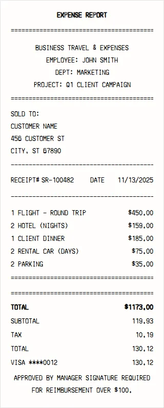 Expense Receipt
